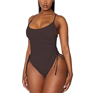 Viottiset Womens Ruched High Cut One Piece
