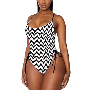 Viottiset Womens Ruched High Cut One Piece
