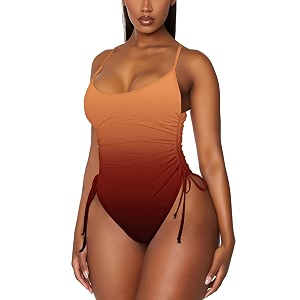 Viottiset Womens Ruched High Cut One Piece