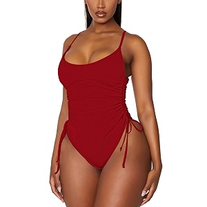 Viottiset Womens Ruched High Cut One Piece