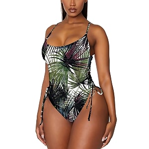 Viottiset Womens Ruched High Cut One Piece