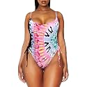Viottiset Women's Ruched High Cut One Piece Swimsuit Tummy Control Bathing Suit Monokini
