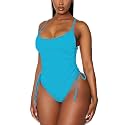 Viottiset Women39s Ruched High Cut One Piece