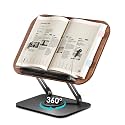 Viozon Book Stand for Reading,Book Holder, Height&amp;Angle Adjustable, 360° Rotating Base, Foldable and Portable, Lightweight for Office, Kitchen, School Textbook, Recipe, Magazine,Kindle,Tablet DW
