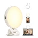 Viozon Selfie Light for iPhone Laptop, 3" Compact Clip on LED Phone Light with 360° Rotation, 1000mAh Type-C Rechargeable Zoom Meeting Light, 36H Runtime, Stepless Dimming 2800K-6500K, White