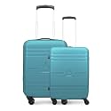 VIP Jet Plus Set of 2 Hard Polypropylene Trolley Luggage Bags with Spinner Wheels (Cabin + Medium) 8W 3 Years Warranty (Teal Blue), 55, 65 Cm