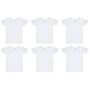 vip bonus jr 100 cotton round neck half sleeve innerwear baniyan vest combo set for kids white