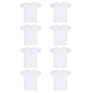 vip bonus jr 100 cotton round neck half sleeve innerwear baniyan vest combo set for kids white