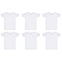 VIP Bonus JR 100% Cotton Round Neck Half Sleeve Innerwear Baniyan Vest Combo Set for Kids, White