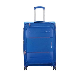 vip como polyester tsa lock soft trolley with spinner wheels a21comos054b001 blue 54 small