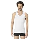 VIP Frenchie Elite 100% Cotton Round Neck Sleeveless Vest Combo Set for Mens with Broad Shoulder Straps, White