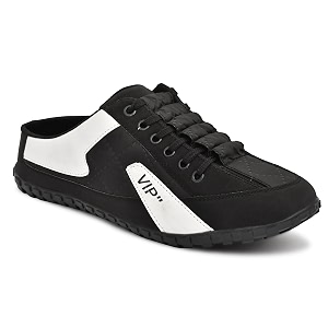 VIP Mens Backless Sneaker Mule Slip-On Black