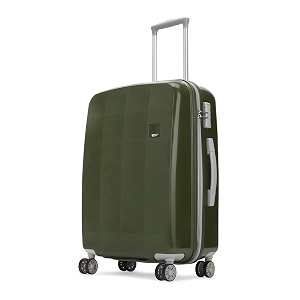 vip polypropylene pp rigel check-in 79 cm large 8 spinner wheels trolley bags for travel hard case lightweight bag with tsa lock and wet pouch suitcase for travel green