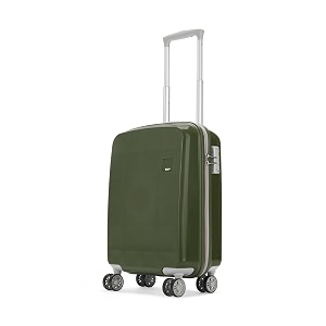 vip polypropylene pp rigel cabin 55 cm small 8 spinner wheels trolley bags for travel hard case lightweight bag with tsa lock and wet pouch suitcase for travel green