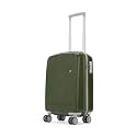 VIP Polypropylene (PP) Rigel Cabin 55 Cm (Small) 8 Spinner Wheels Trolley Bags for Travel, Hard Case Lightweight Bag with TSA Lock and Wet Pouch Suitcase for Travel (Green)