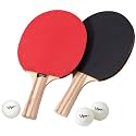 Viper by GLD Products Table Tennis Accessory Set, 2 Rackets/Paddles and 3 Balls, Multi