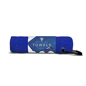 vipergolf microfiber quick dry sports towel with clip odor-free mega absorbent fiber 40 cm x 60 cms fast drying men amp women small workout gear for body sweat cleaning golfing travel towels red