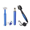 VIPMOON Golf Club Cleaner Kit, 2 Pcs Groove Sharpener Regrooving Tool and 1 Pcs Retractable Club Cleaner Brush, Portable Groove Sharpener Tool for All Golf Irons for Men