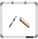 Viprax Non Magnetic Wooden 2x2 Ft. Double Sided Whiteboard with Duster and Marker | Front Dry Erase Marker & Reverse Chalk Board | Glossy Surface |Robust Aluminum Frame|(60x60 cms) Whiteboards and Duster Combos (White)