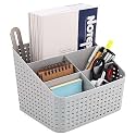 5 Section Multipurpose Desk Organizer Stationary Storage Stand Cosmetic Box, Makeup Holder Basket for Home, Office, Dressing Room, Desk and Study Table (Multi-Color)