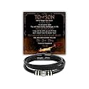 To My Son Leather Bracelet, Son Gifts From Mom And Dad, Bracelets For Sons From Father Mother, Gift For My Sons Christmas, Graduation Birthday With Message Card And Gift Box