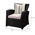 VIRASAT FURNITURE & FURNISHING Outdoor Sofa Chair/Garden Sofa Chair/Balcony Sofa Chair For Outdoor/Indoor Use With Cushion/Color-Brown (Rattan)