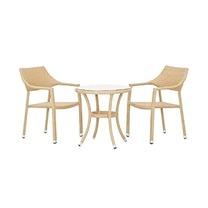 virasat furniture amp furnishing garden furniture set for outdoorindoor use 1 table with 2 chairs beige