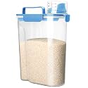 Viretec Rice Storage Container, 5 to 10lb Dry Food Airtight Dispenser, Pet Dog Cat Food Canister, BPA Free Clear Plastic Kitchen and Pantry Organization Bin for Oatmeal, Grain, Cereal, Pasta, Flour