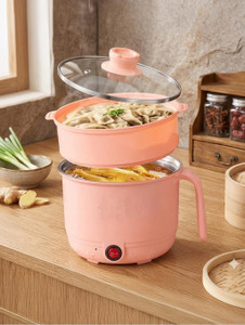 Virexa Peach Multifunction Electric Cooker for Noodles