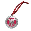 Virginia Military Institute Ornament | Hand-Sculpted Christmas Tree Ornament | Intricately Crafted Metal Pewter Alma Mater Inlay