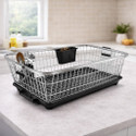 VIROVIA Dish Drainer Kitchen Rack Steel Dish