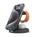 Virtutron 23 W Wireless Charger 3 in 1 Charging Station, Magnetic magSafe Compatible for iPhone 17, 16/Plus/Pro/Pro Max, iPhone 15/Plus/Pro/Pro Max,14,13/12, Airpods 3rd/2nd gen (Black &amp; Grey)