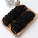 virtuvend ventures 30PCS Black Soft Hair Ties Ponytail Holders Elastic Rubber Bands for Women Rubber Band (Black)
