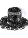 virtuvend ventures (900 PCS) Elastics Stretchy Hair Tie Ponytail Rubber Band (Black)