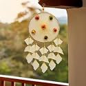 Fine Quality Net Fabric Dream Catcher for Wall Decor, Balcony/Living Room Decor, Big 12 Inch Ring, 5 Pcs, Color- Cream, Wedding, Sangeet/Mehandi, Party Decoration Items, Event Decoration