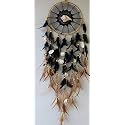 Metal Fine Quality Feathers, Natural Seashell Dream Catcher for Wall Decor, 8 Inches Ring