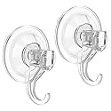 VIS'V Suction Wreath Hanger, Heavy Duty, 22 LB, Large, Clear, 8 Pcs