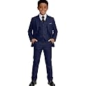 Visaccy Boys Formal Suit Slim Fit Tuxedo Suits for Kids Ring Bearer Outfit