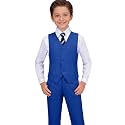Visaccy Boys Formal Suit Slim Fit Tuxedo Suits for Kids Ring Bearer Outfit