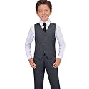 Visaccy Boys Formal Suit Slim Fit Tuxedo Suits for Kids Ring Bearer Outfit