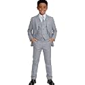 Visaccy Boys Formal Suit Slim Fit Tuxedo Suits for Kids Ring Bearer Outfit
