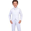 Visaccy Boys Formal Suit Slim Fit Tuxedo Suits for Kids Ring Bearer Outfit