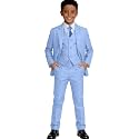 Visaccy Boys Formal Suit Slim Fit Tuxedo Suits for Kids Ring Bearer Outfit