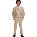 Visaccy Boys Formal Suit Slim Fit Tuxedo Suits for Kids Ring Bearer Outfit