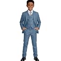 Visaccy Boys Formal Suit Slim Fit Tuxedo Suits for Kids Ring Bearer Outfit