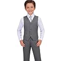 Visaccy Boys Formal Suit Slim Fit Tuxedo Suits for Kids Ring Bearer Outfit
