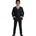 Visaccy Boys Formal Suit Slim Fit Tuxedo Suits for Kids Ring Bearer Outfit