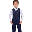 Visaccy Boys Formal Suit Slim Fit Tuxedo Suits for Kids Ring Bearer Outfit
