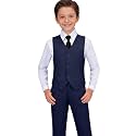 Visaccy Boys Formal Suit Slim Fit Tuxedo Suits for Kids Ring Bearer Outfit