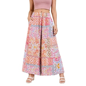 Viscose Rayon Flared Printed Plazzo Palazzo Pants